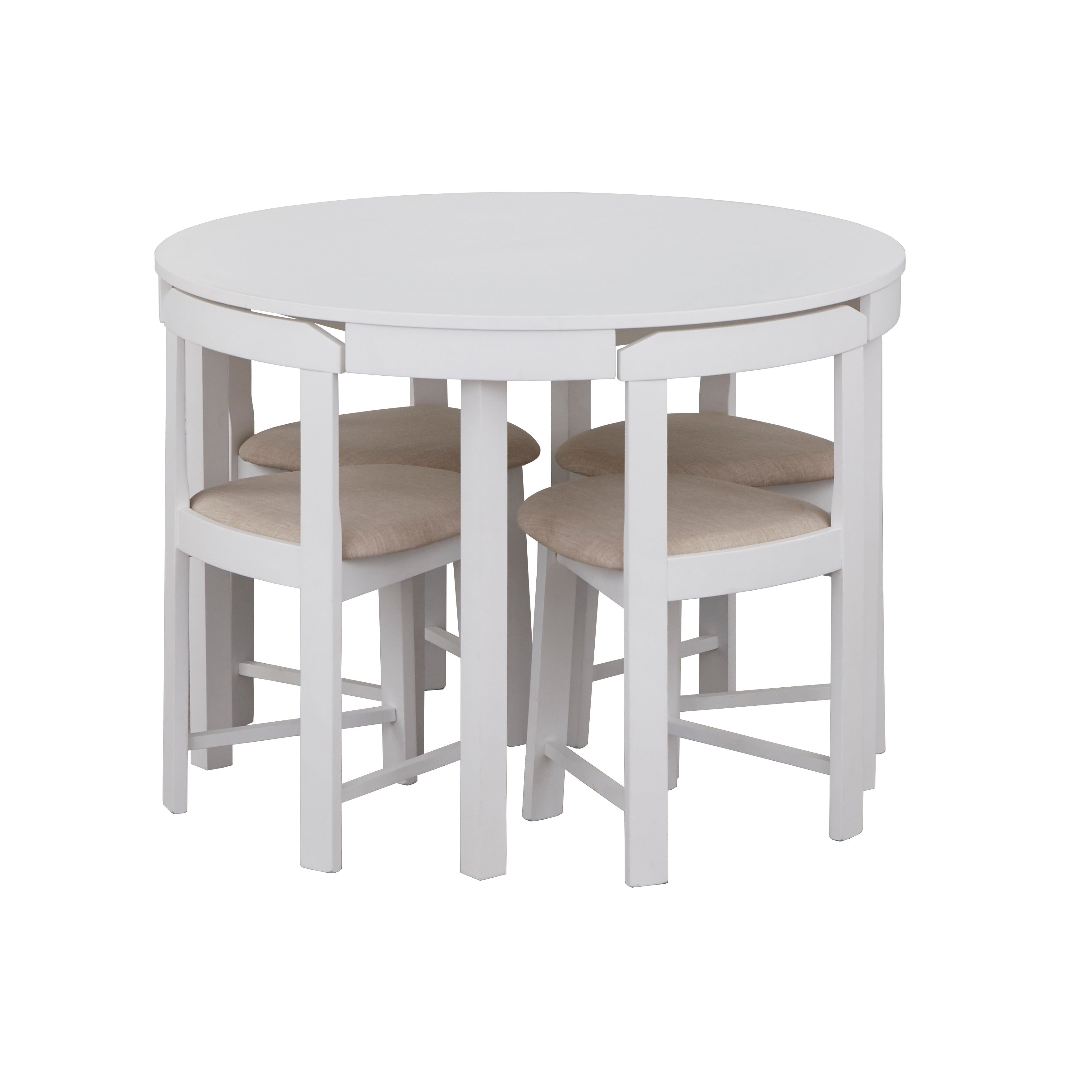 Ensemble de salle à manger rond compact Harrisburg Tobey 5 pièces