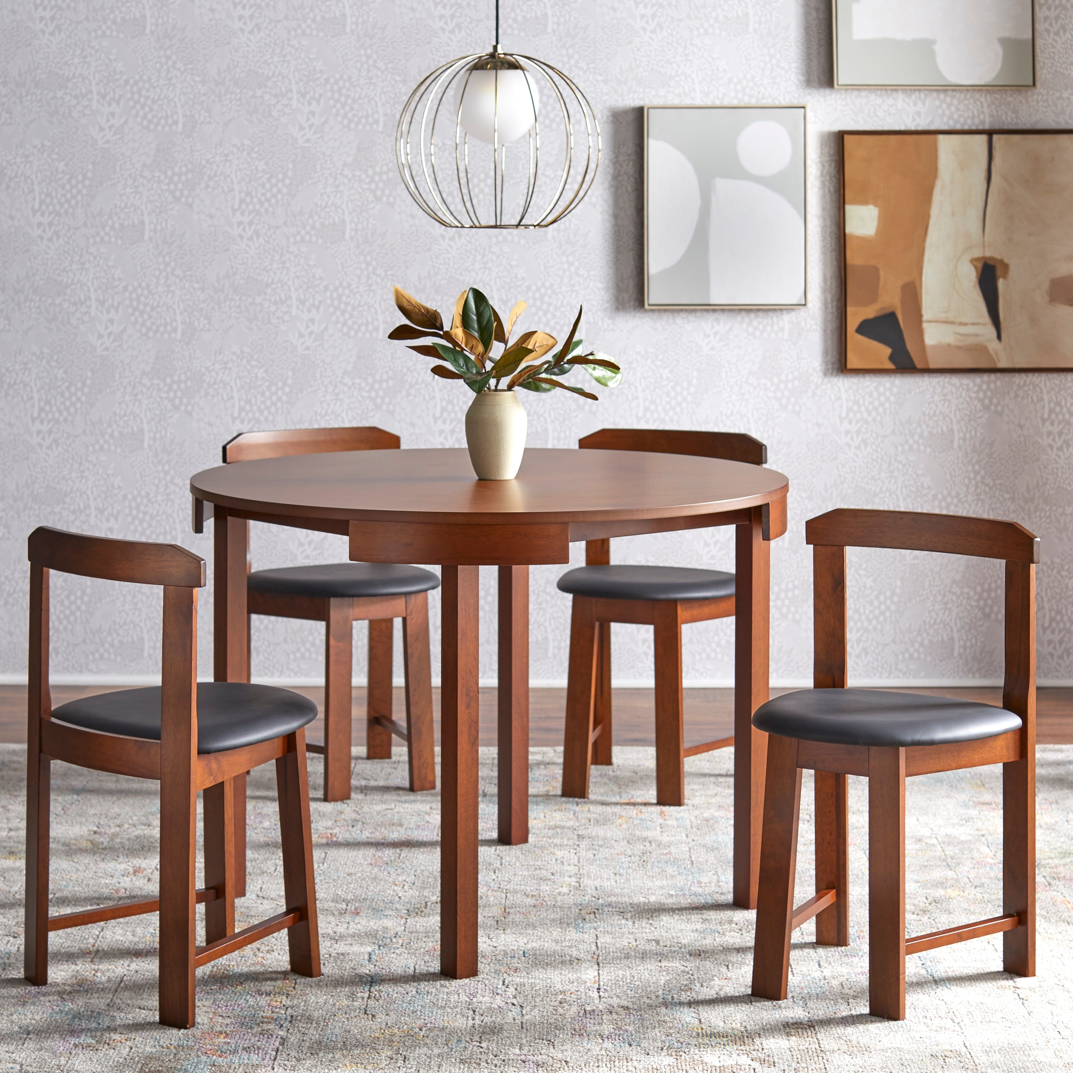 Ensemble de salle à manger rond compact Harrisburg Tobey 5 pièces