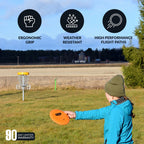 Coffret de démarrage pour disc golf Hathaway avec 6 disques et étui – 150-170 grammes, 8,25 pouces – Multicolore