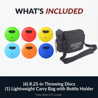 Coffret de démarrage pour disc golf Hathaway avec 6 disques et étui – 150-170 grammes, 8,25 pouces – Multicolore