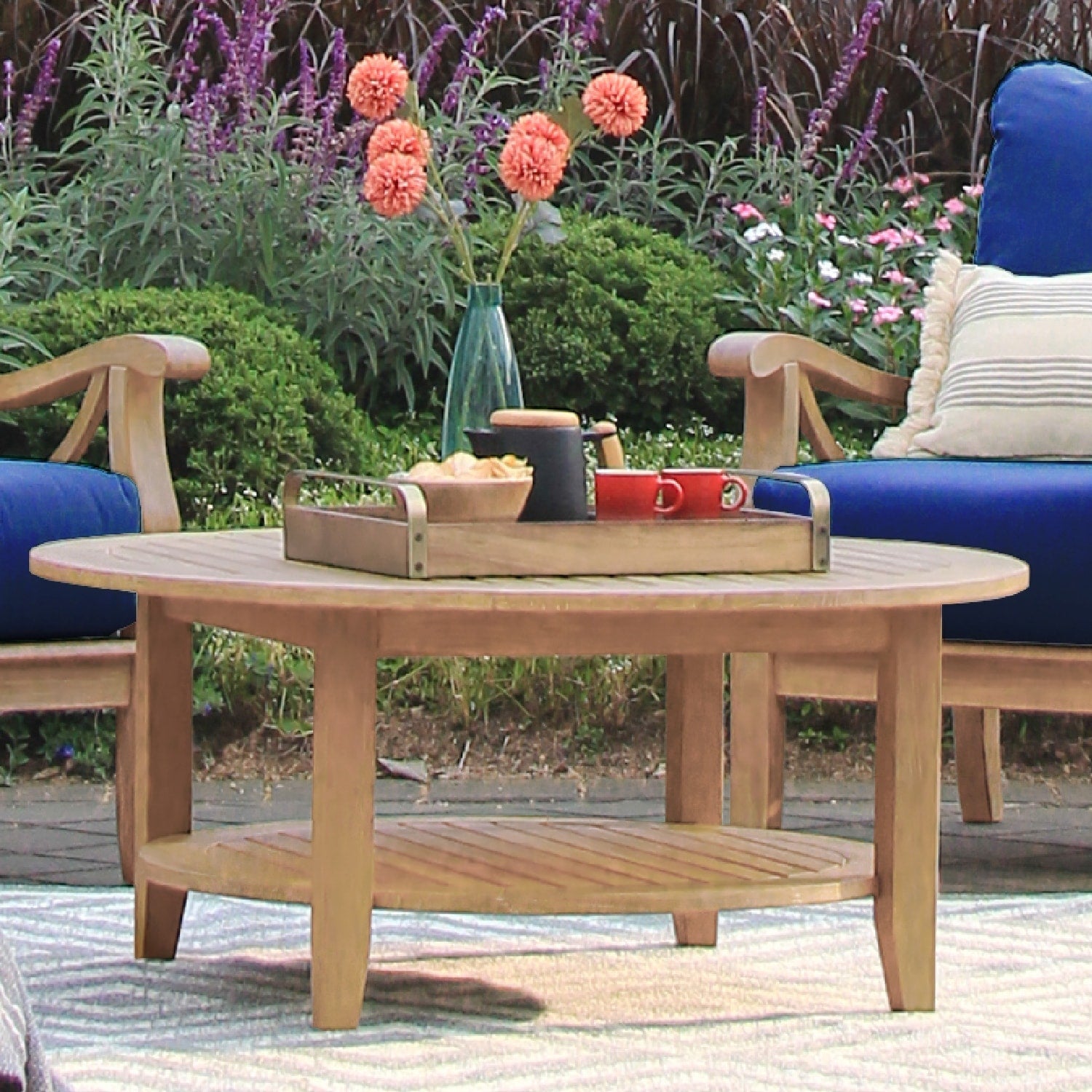 Ensemble de conversation de patio Cambridge Casual Lowell 5 pièces en teck