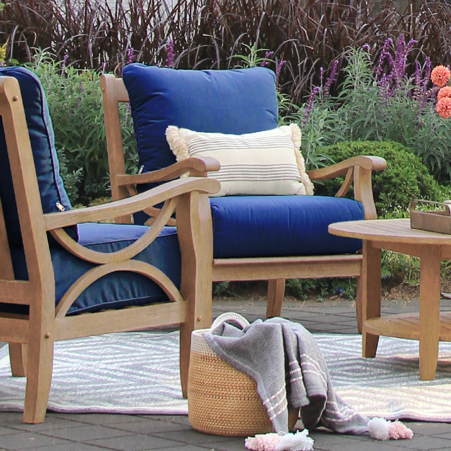 Ensemble de conversation de patio Cambridge Casual Lowell 5 pièces en teck