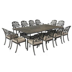 Ensemble de salle à manger Manasquan 13 pièces en aluminium bronze par Havenside Home