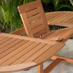 Ensemble de salle à manger d'extérieur Amazonia Miller 7 pièces en bois certifié FSC - 7 pièces