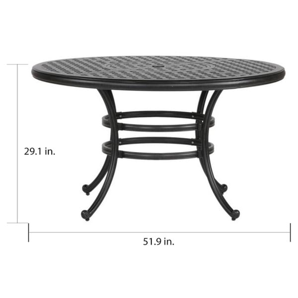 Ensemble de salle à manger rond en aluminium bronze vieilli South Ponto 5 pièces avec chaises pivotantes par Havenside Home