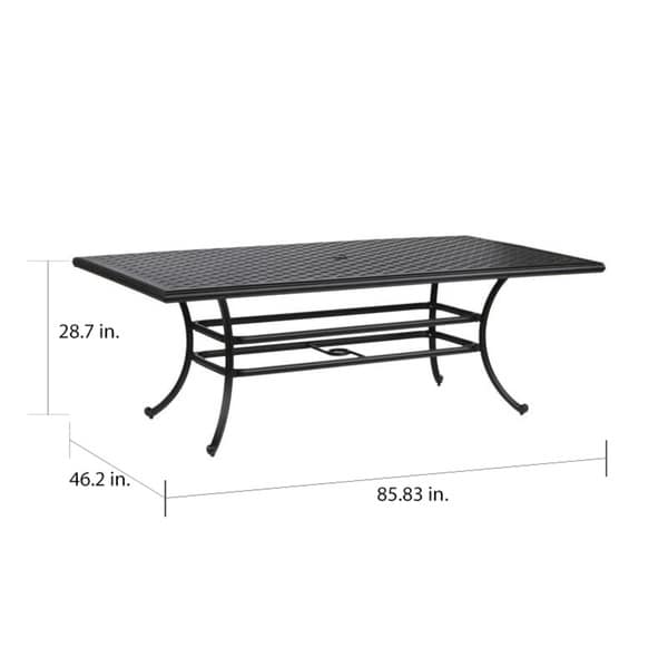 Ensemble de salle à manger en aluminium South Ponto 7 pièces avec chaises pivotantes rembourrées par Havenside Home