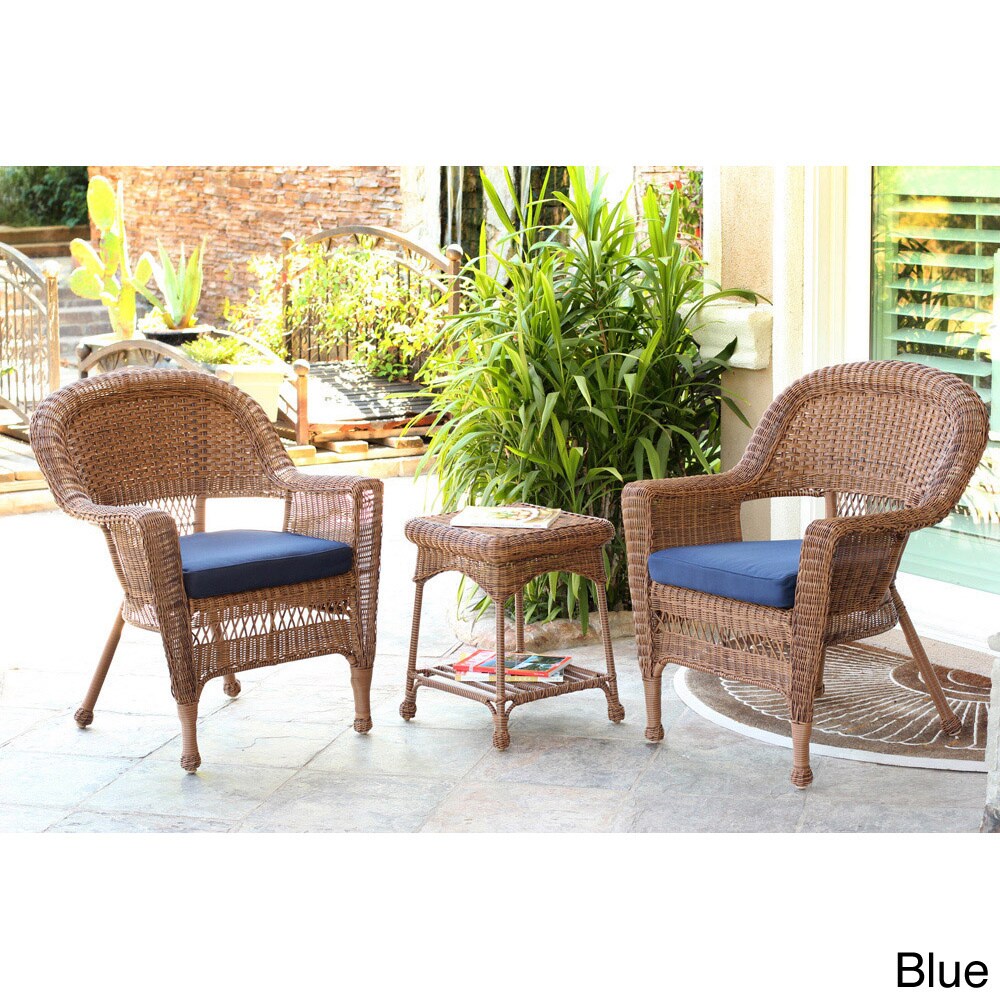Ensemble bistrot 3 pièces en osier miel Stillwater par Havenside Home