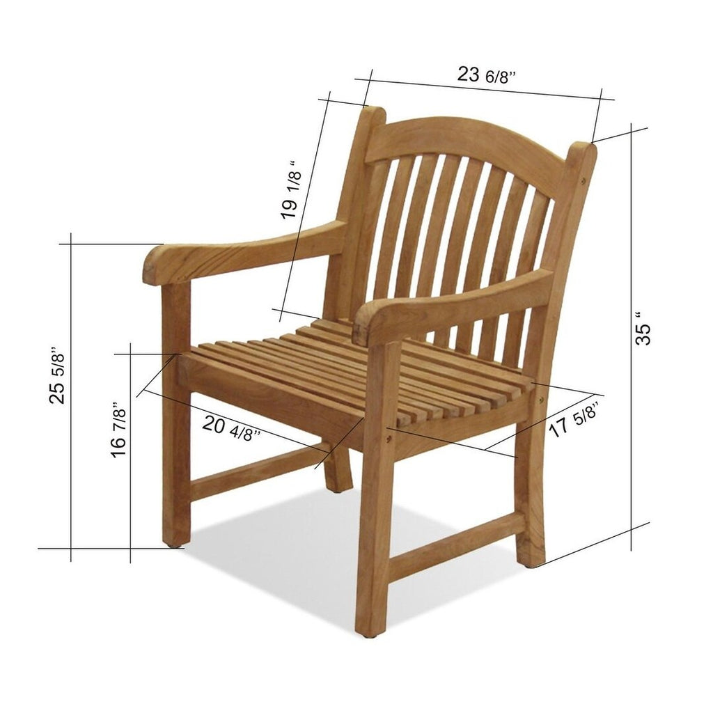 Ensemble de salle à manger d'extérieur extensible en teck Amazonia FSC - 9 pièces