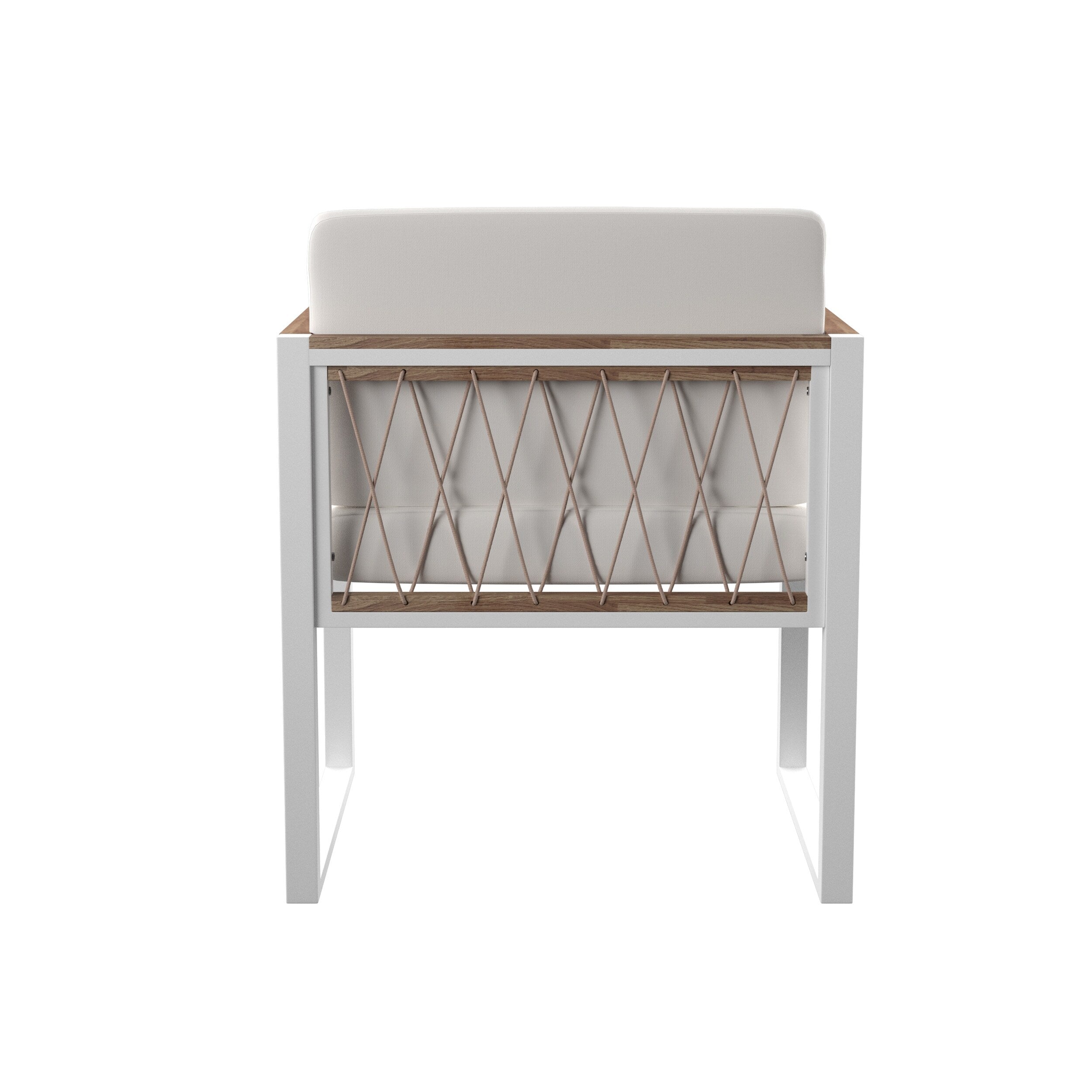 Chaises longues d'extérieur rembourrées en bois naturel SEI Furniture (lot de 2)