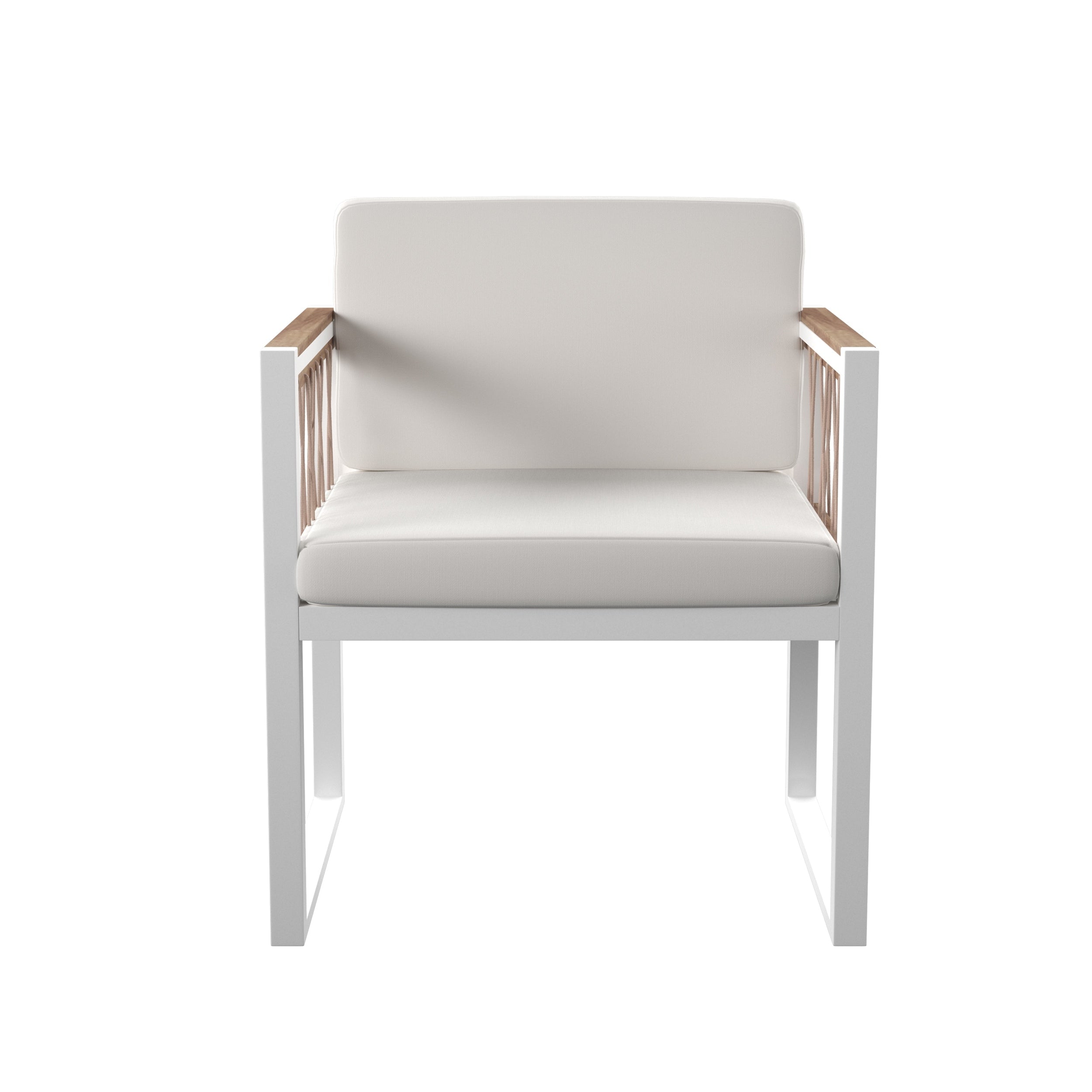 Chaises longues d'extérieur rembourrées en bois naturel SEI Furniture (lot de 2)