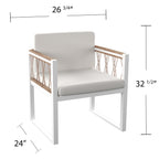 Chaises longues d'extérieur rembourrées en bois naturel SEI Furniture (lot de 2)