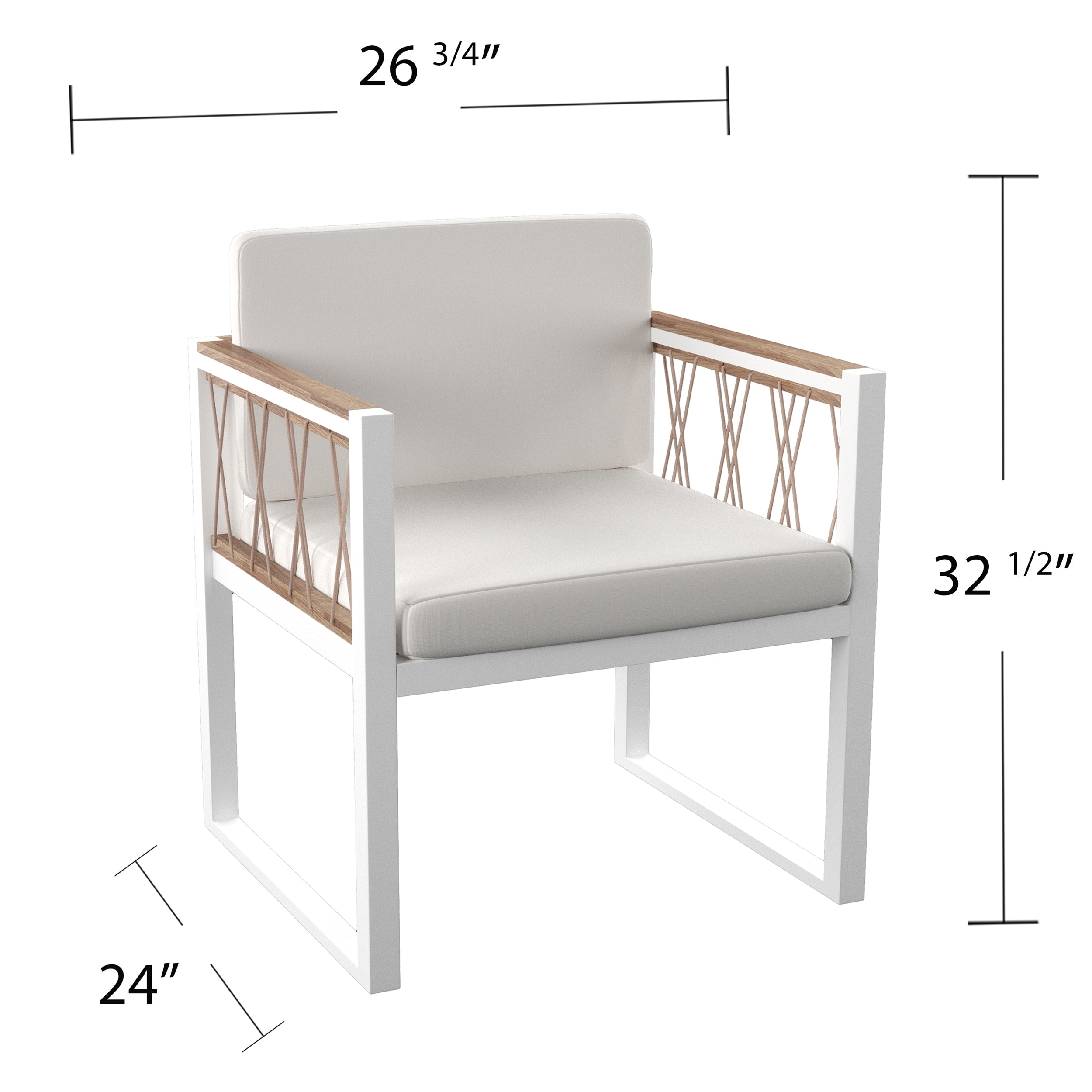 Chaises longues d'extérieur rembourrées en bois naturel SEI Furniture (lot de 2)