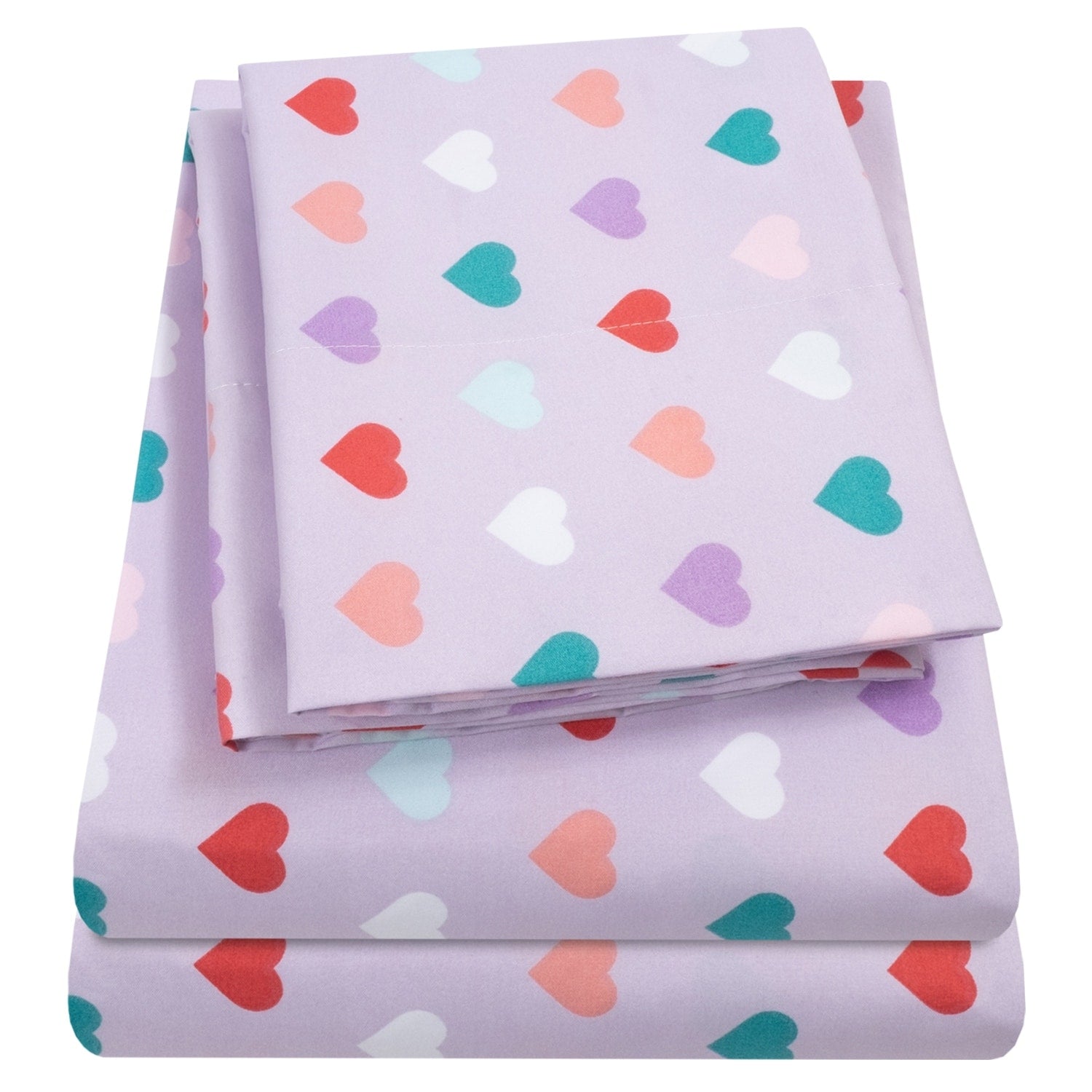 Parure de draps Hearts de Sweet Home Collection - Multi