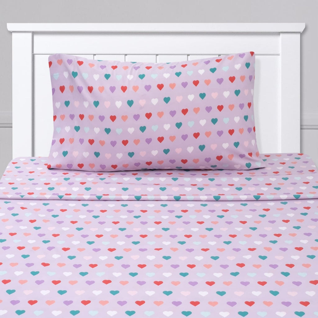 Parure de draps Hearts de Sweet Home Collection - Multi