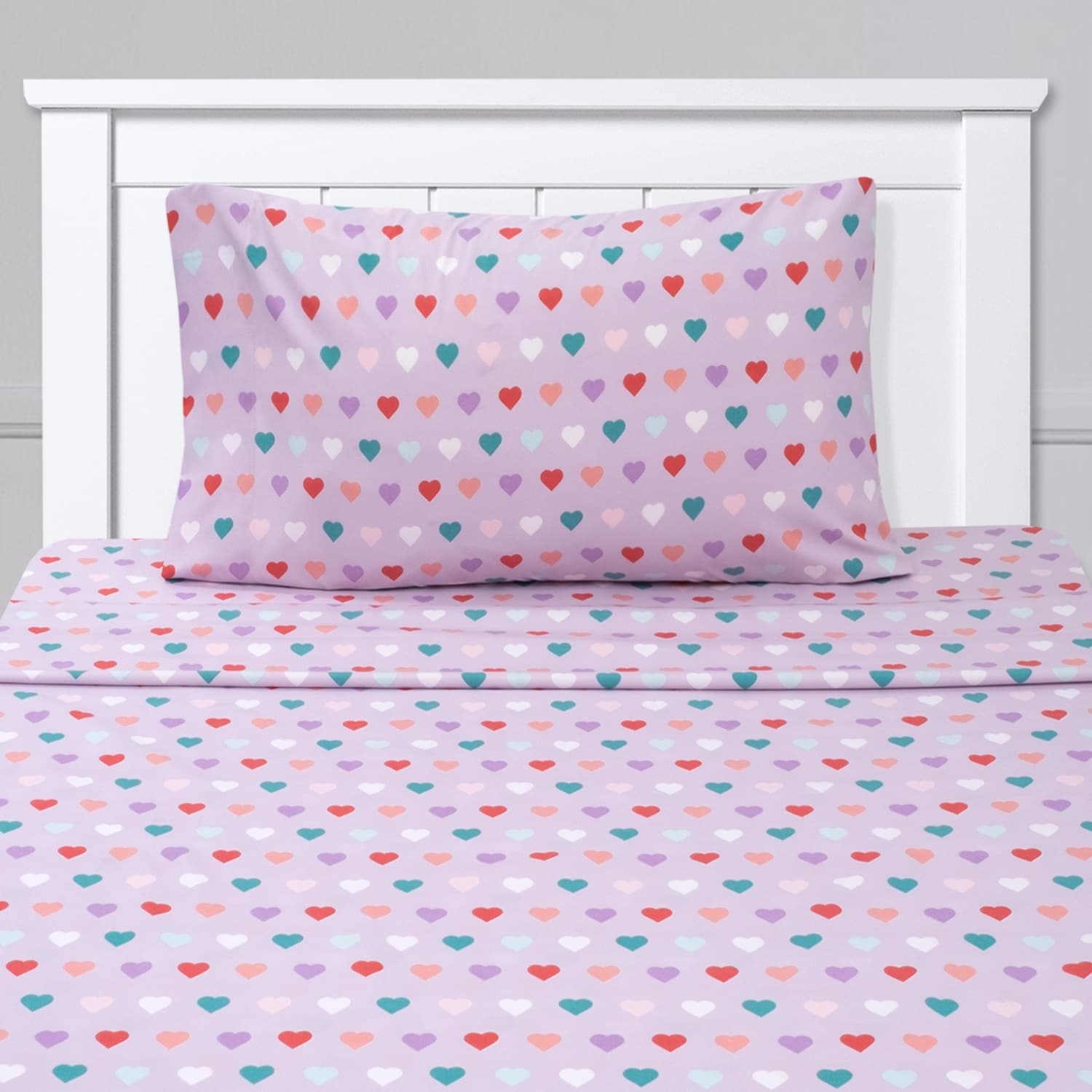 Parure de draps Hearts de Sweet Home Collection - Multi