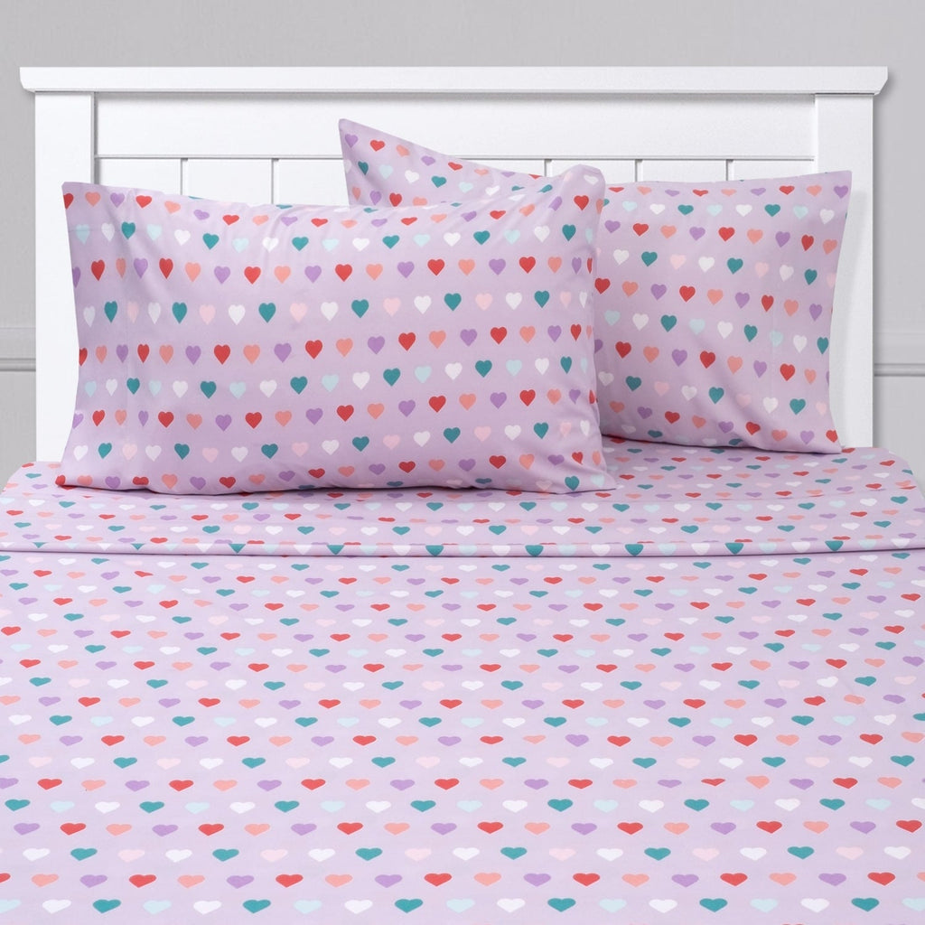 Parure de draps Hearts de Sweet Home Collection - Multi