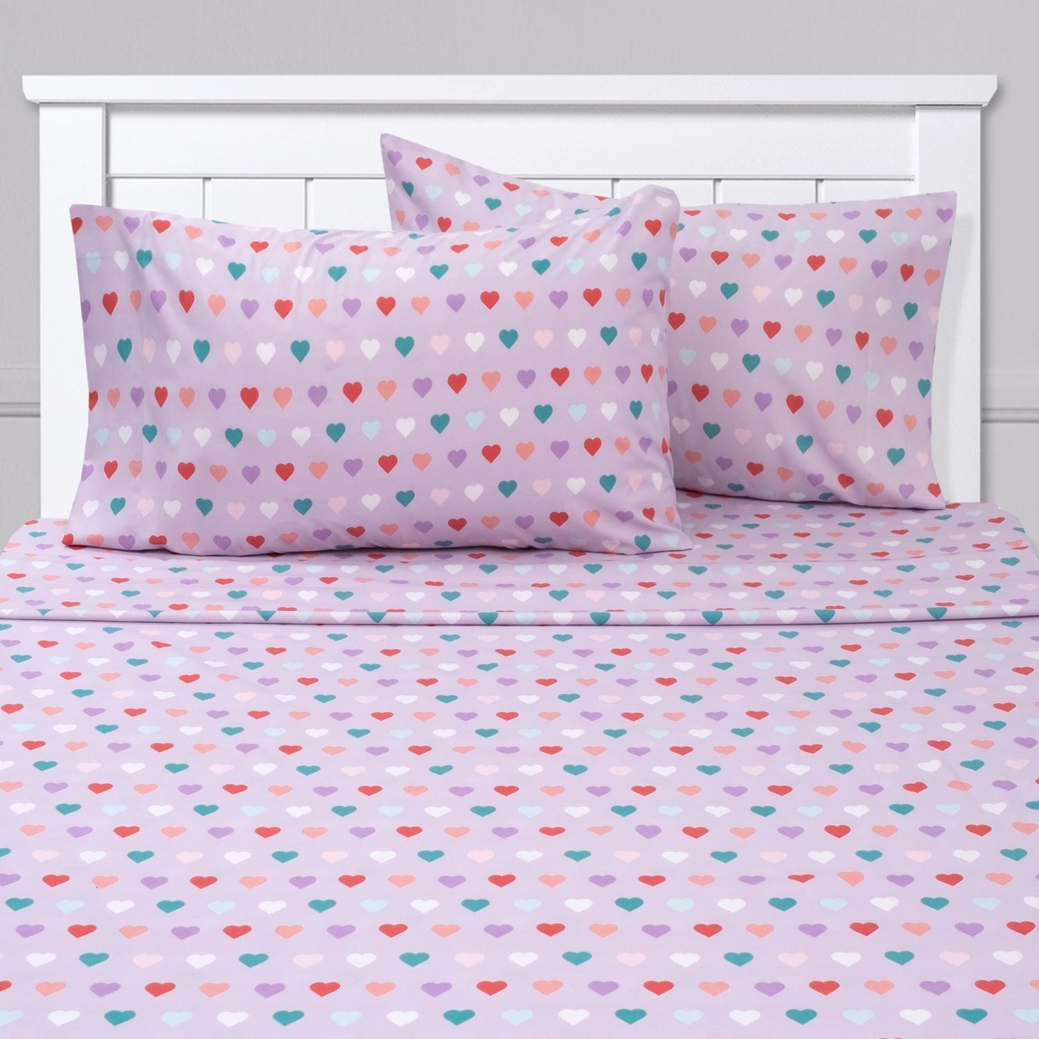 Parure de draps Hearts de Sweet Home Collection - Multi