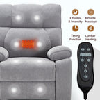 Fauteuils inclinables électriques à double moteur et massage thermique, position infinie, jusqu'à 350 lb, avec télécommande