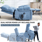Fauteuils inclinables électriques à double moteur et massage thermique, position infinie, jusqu'à 350 lb, avec télécommande