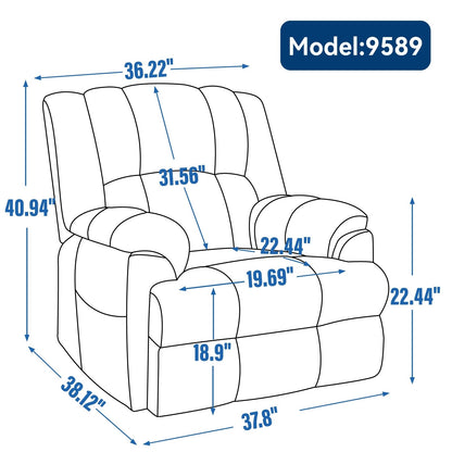 Fauteuil inclinable électrique robuste avec double moteur, fonctions de chauffage et de massage, canapé inclinable électrique à positions infinies