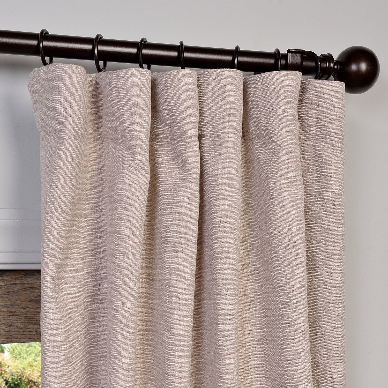 Rideaux filtrant la lumière en imitation lin épais de Exclusive Fabrics pour chambre et salon (1 panneau)