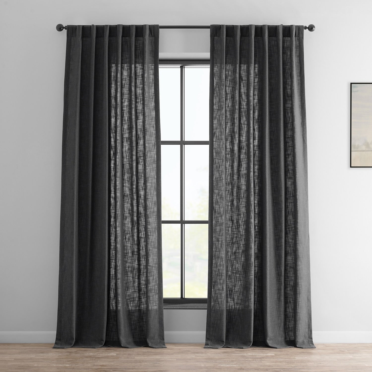 Rideaux filtrant la lumière en imitation lin épais de Exclusive Fabrics pour chambre et salon (1 panneau)