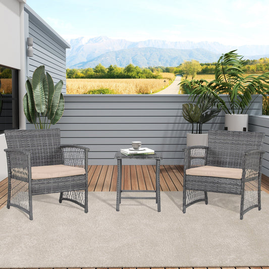 Ensemble de patio bistro en osier Heritage Outdoor 3 pièces