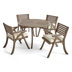 Ensemble de salle à manger d'extérieur Hermosa 5 pièces en bois d'acacia par Christopher Knight Home