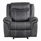 Fauteuil inclinable électrique Hesy, ports USB, microfibre douce gris foncé