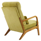 High Back Solid Wood Armrest Backrest Leisure Chair Accent Chair