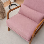 High Back Solid Wood Armrest Backrest Leisure Chair Accent Chair
