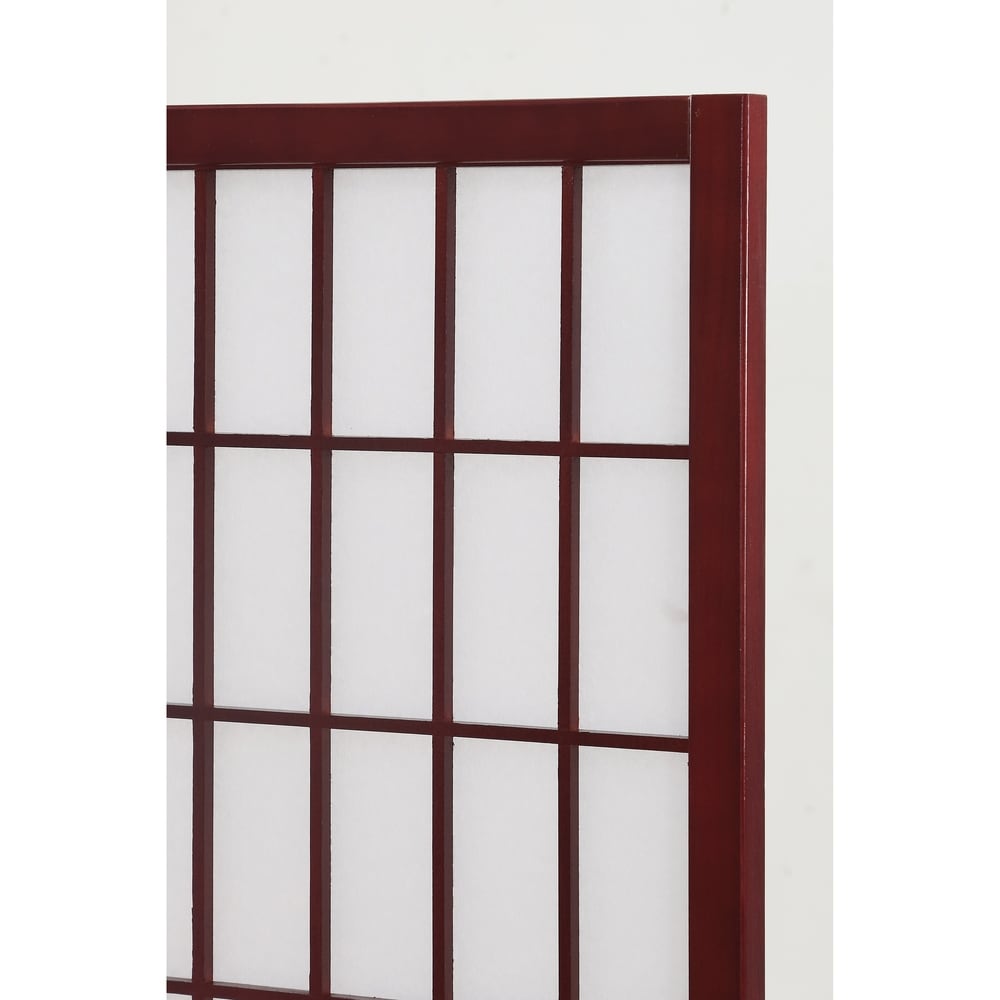 Cloison de séparation à 4 panneaux Shoji Oriental Hoceima de Roundhill Furniture