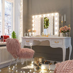 Miroir de maquillage Hollywood Keonjinn à LED avec 15/18 lumières LED