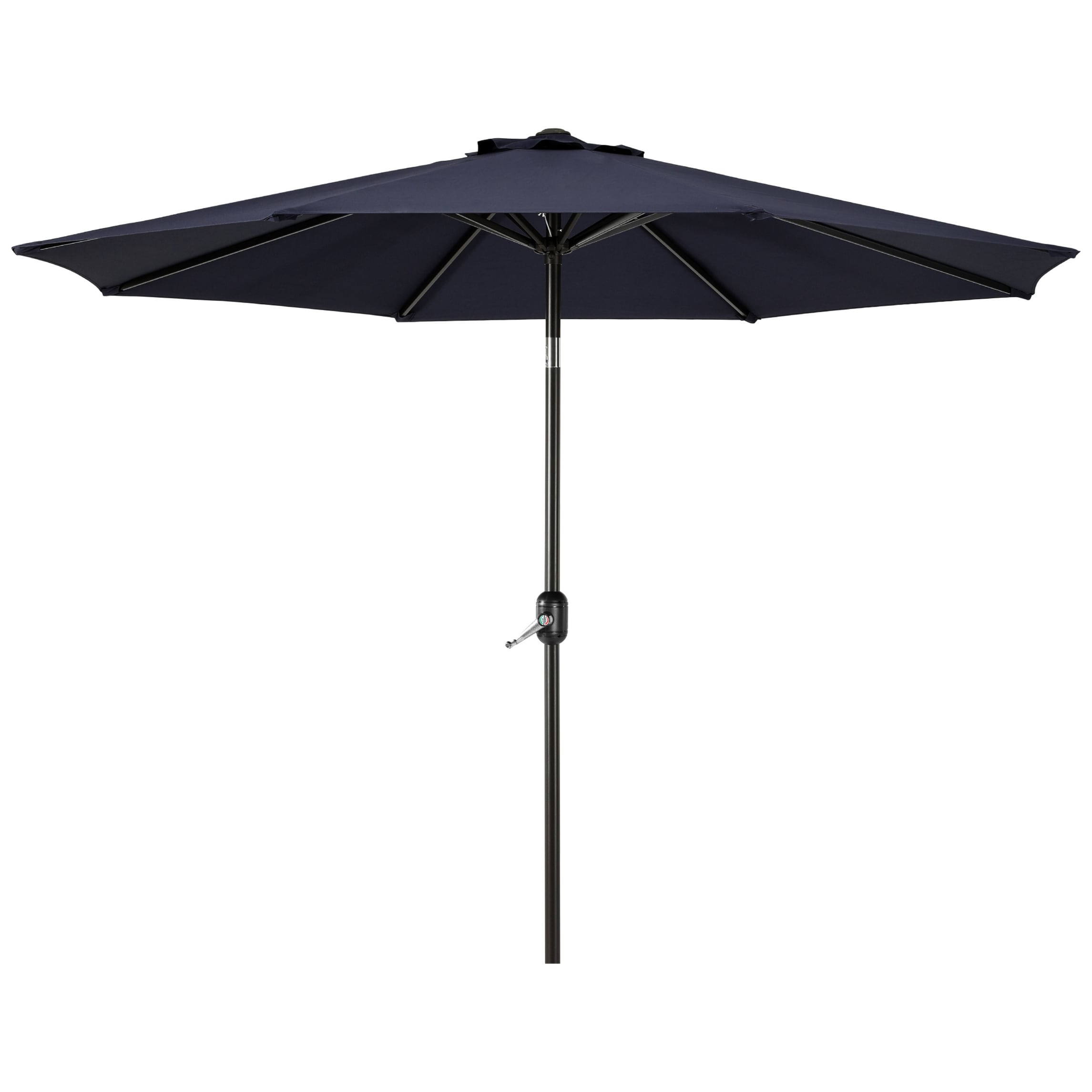 Parasol de marché en acier Holme de 9 pieds avec système d'inclinaison et de manivelle