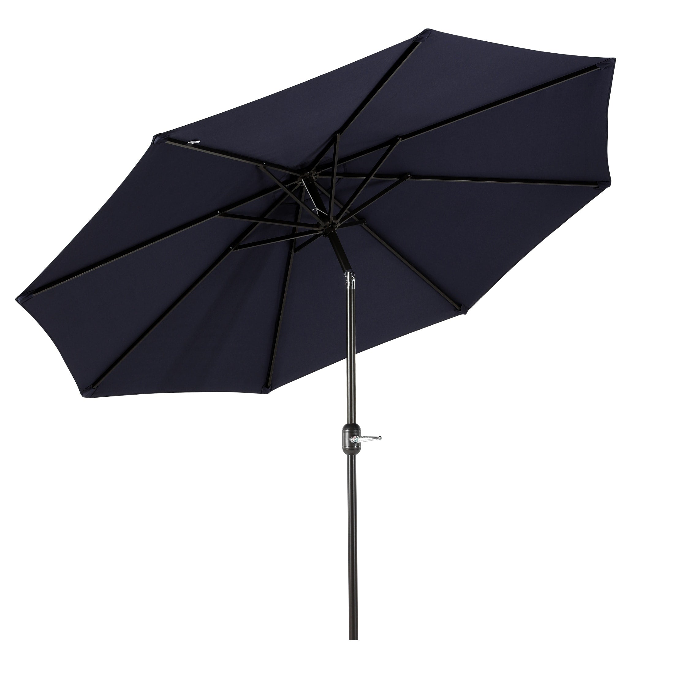 Parasol de marché en acier Holme de 9 pieds avec système d'inclinaison et de manivelle