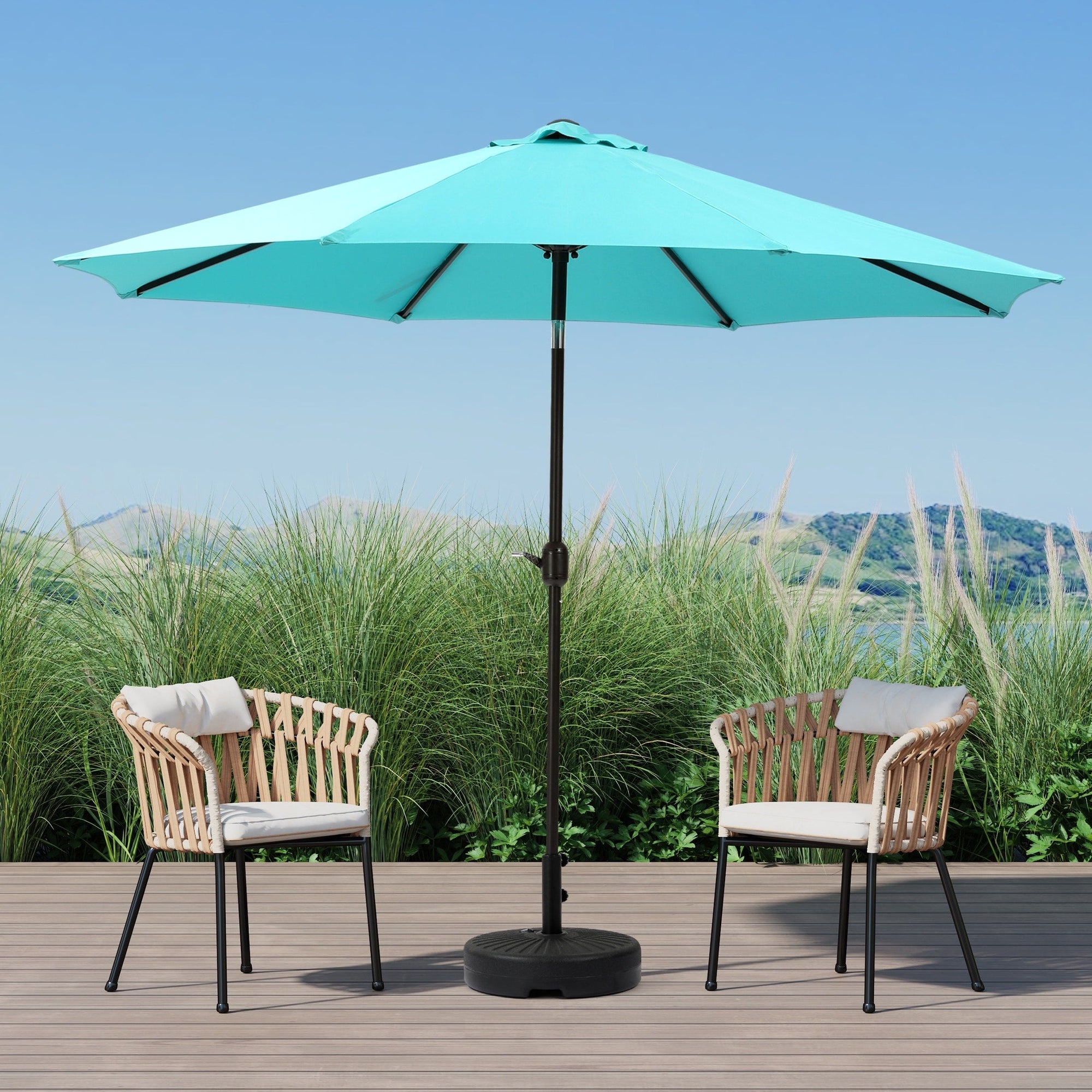 Holme 9-foot Steel Market Patio Umbrella with Tilt-and-Crank