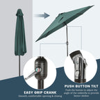 Holme 9-foot Steel Market Patio Umbrella with Tilt-and-Crank