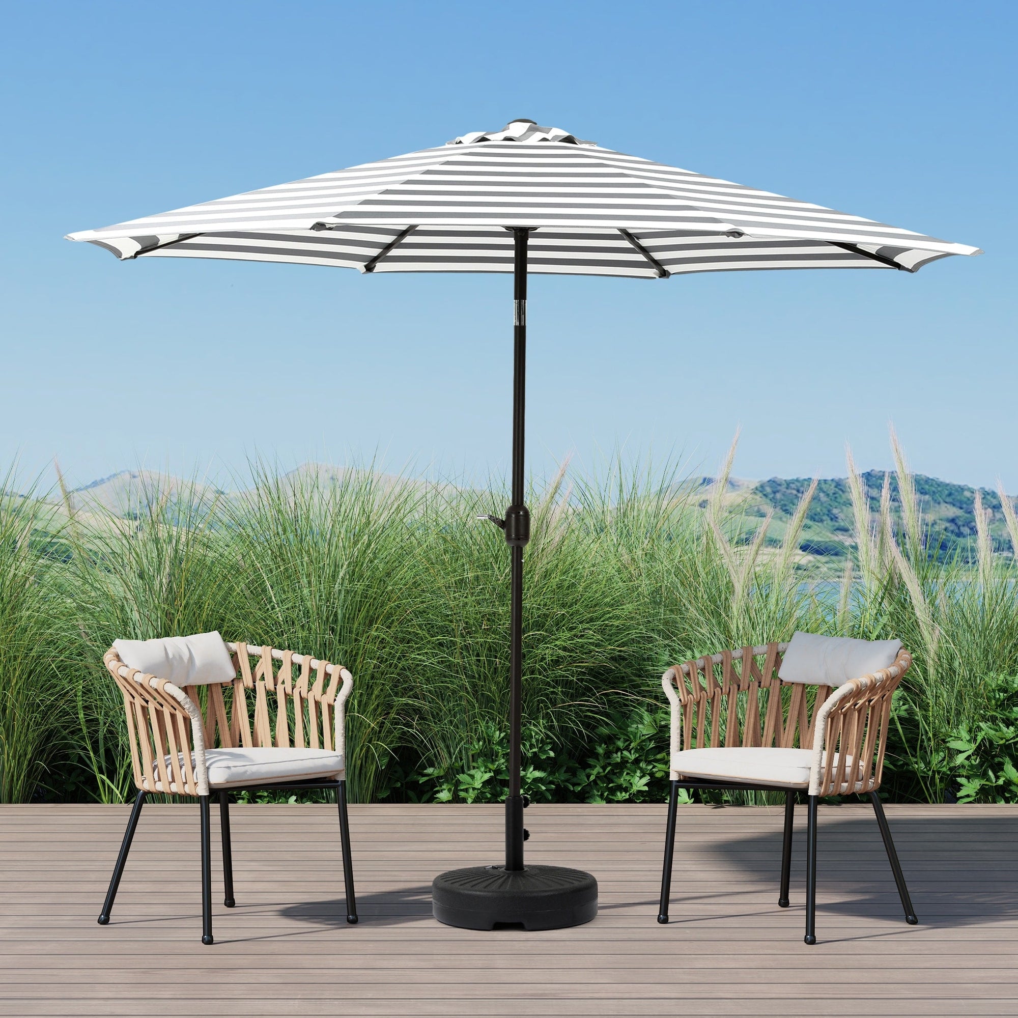 Holme 9-foot Steel Market Patio Umbrella with Tilt-and-Crank