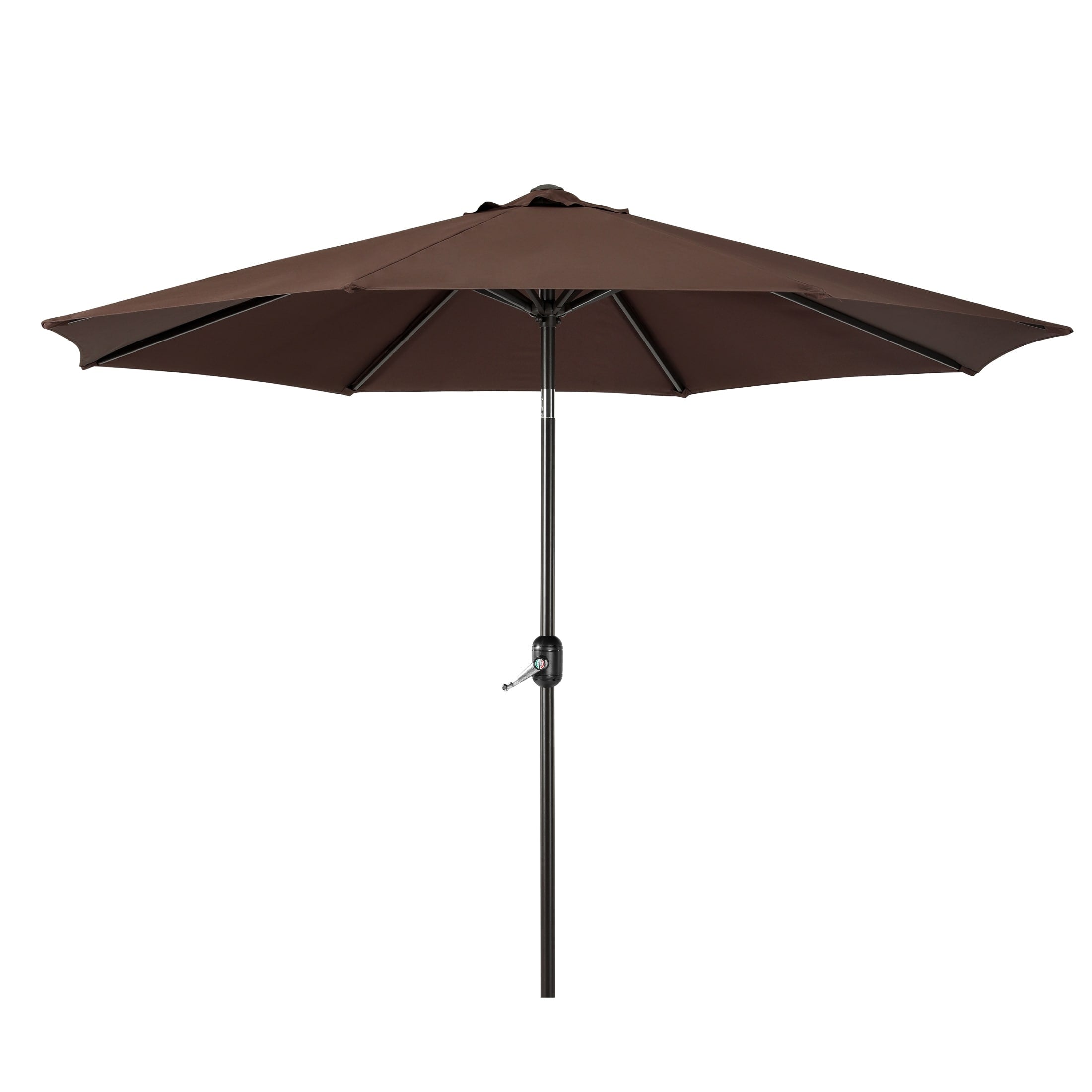 Parasol de marché en acier Holme de 9 pieds avec système d'inclinaison et de manivelle