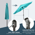 Holme 9-foot Steel Market Patio Umbrella with Tilt-and-Crank