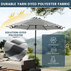 Holme 9-foot Steel Market Patio Umbrella with Tilt-and-Crank