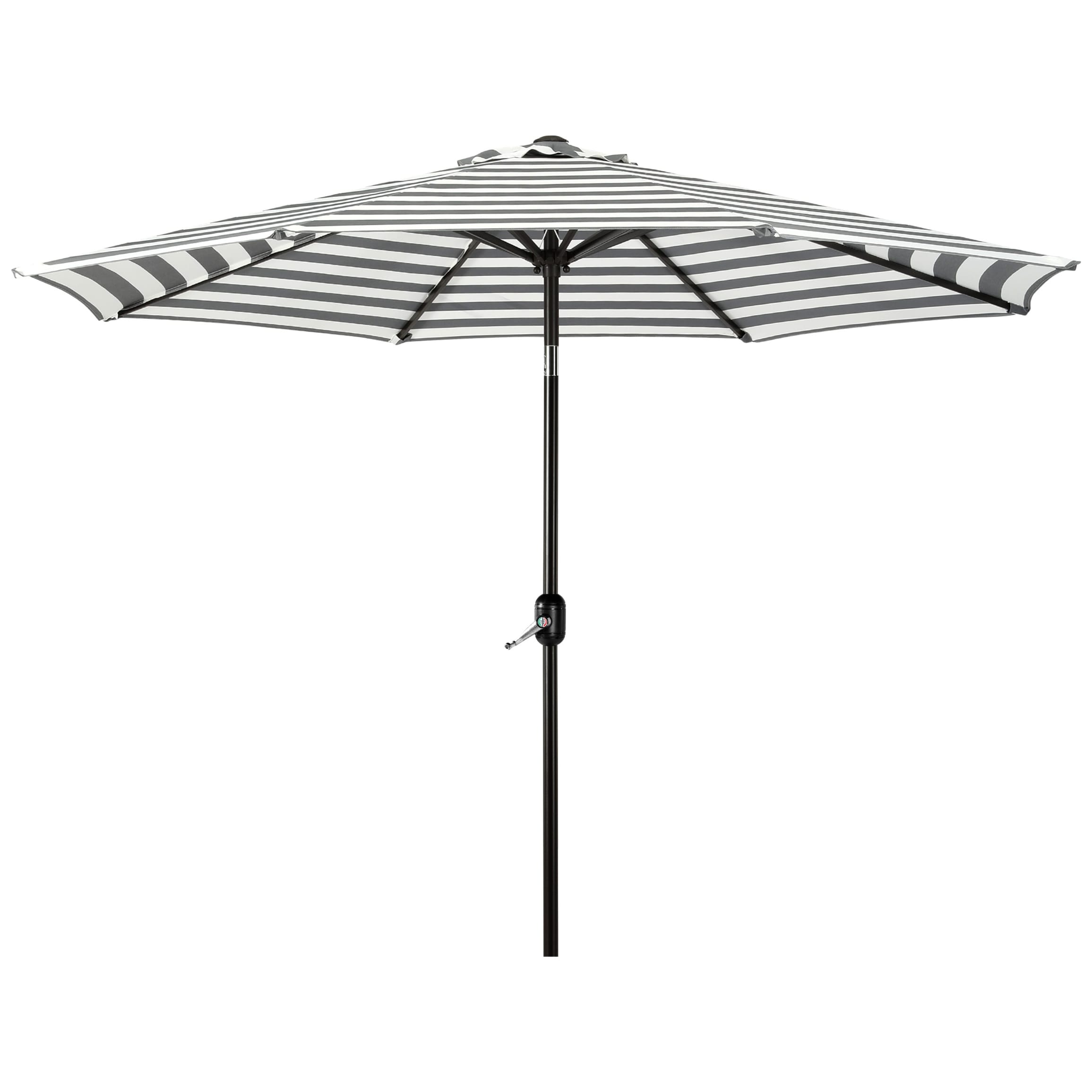 Parasol de marché en acier Holme de 9 pieds avec système d'inclinaison et de manivelle