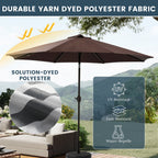 Holme 9-foot Steel Market Patio Umbrella with Tilt-and-Crank