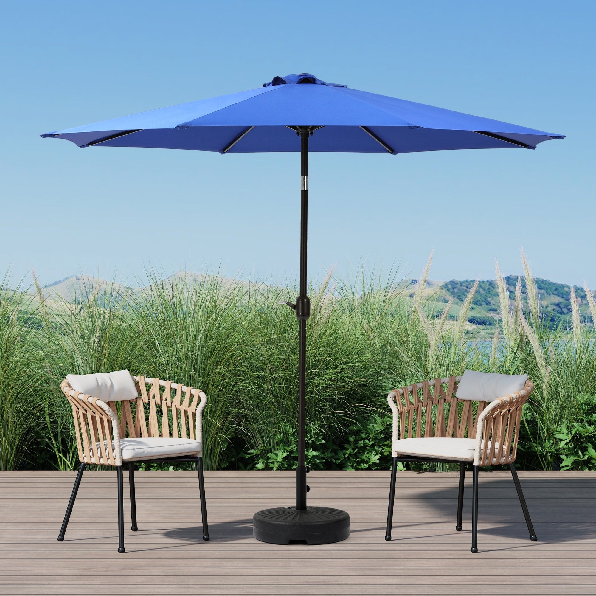 Holme 9-foot Steel Market Patio Umbrella with Tilt-and-Crank