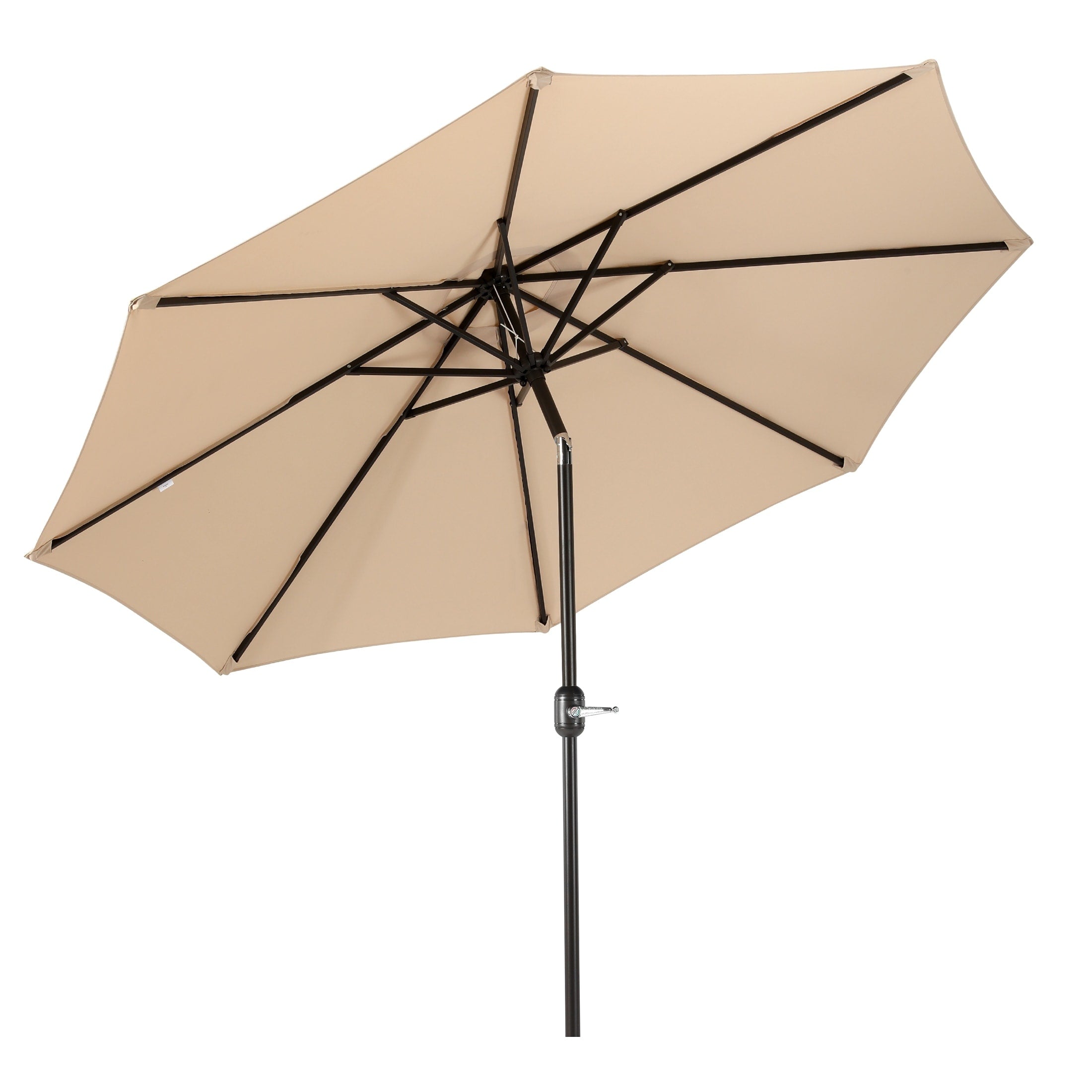 Parasol de marché en acier Holme de 9 pieds avec système d'inclinaison et de manivelle