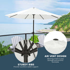 Holme 9-foot Steel Market Patio Umbrella with Tilt-and-Crank
