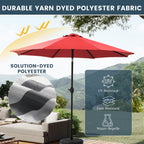 Holme 9-foot Steel Market Patio Umbrella with Tilt-and-Crank