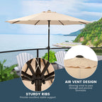 Holme 9-foot Steel Market Patio Umbrella with Tilt-and-Crank