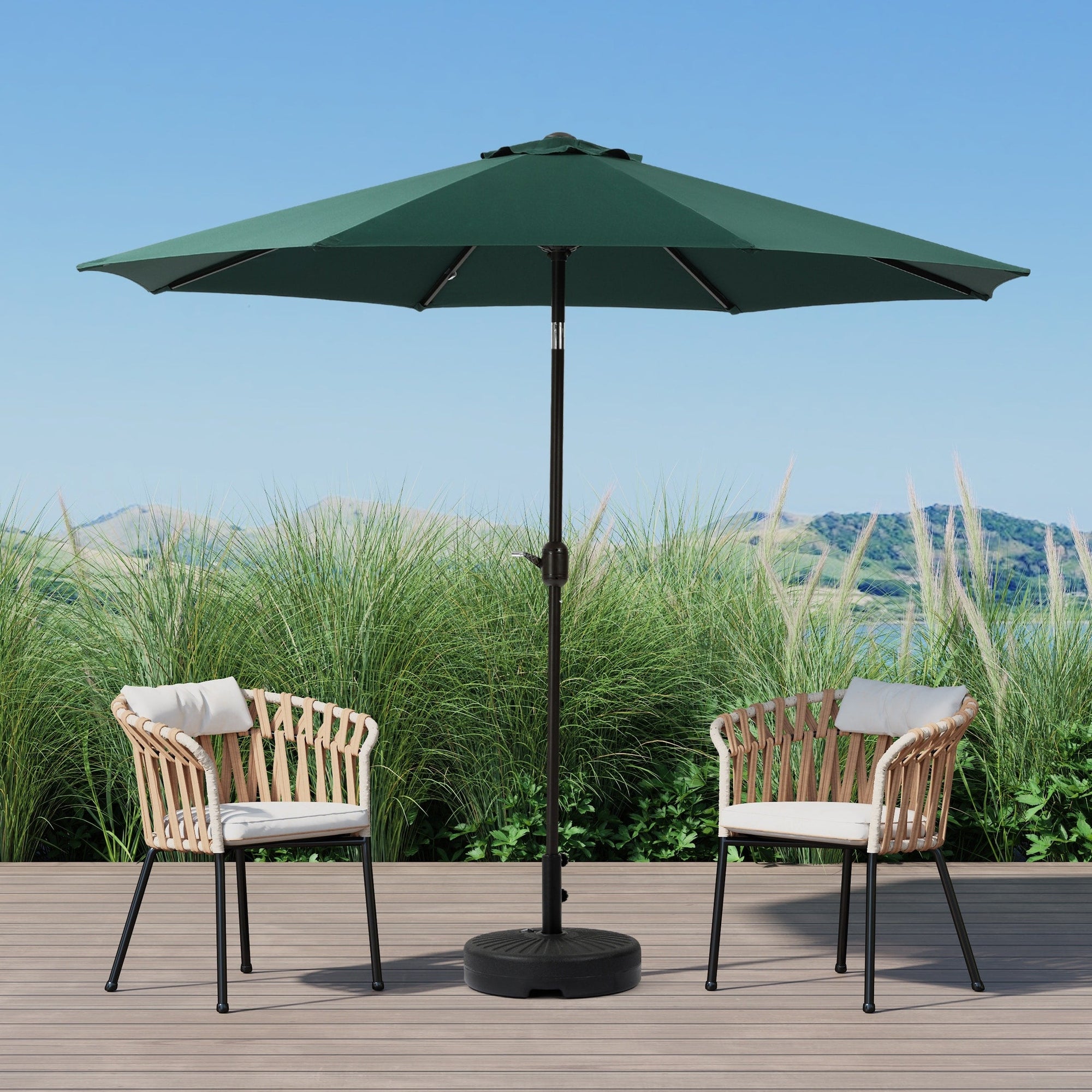 Holme 9-foot Steel Market Patio Umbrella with Tilt-and-Crank