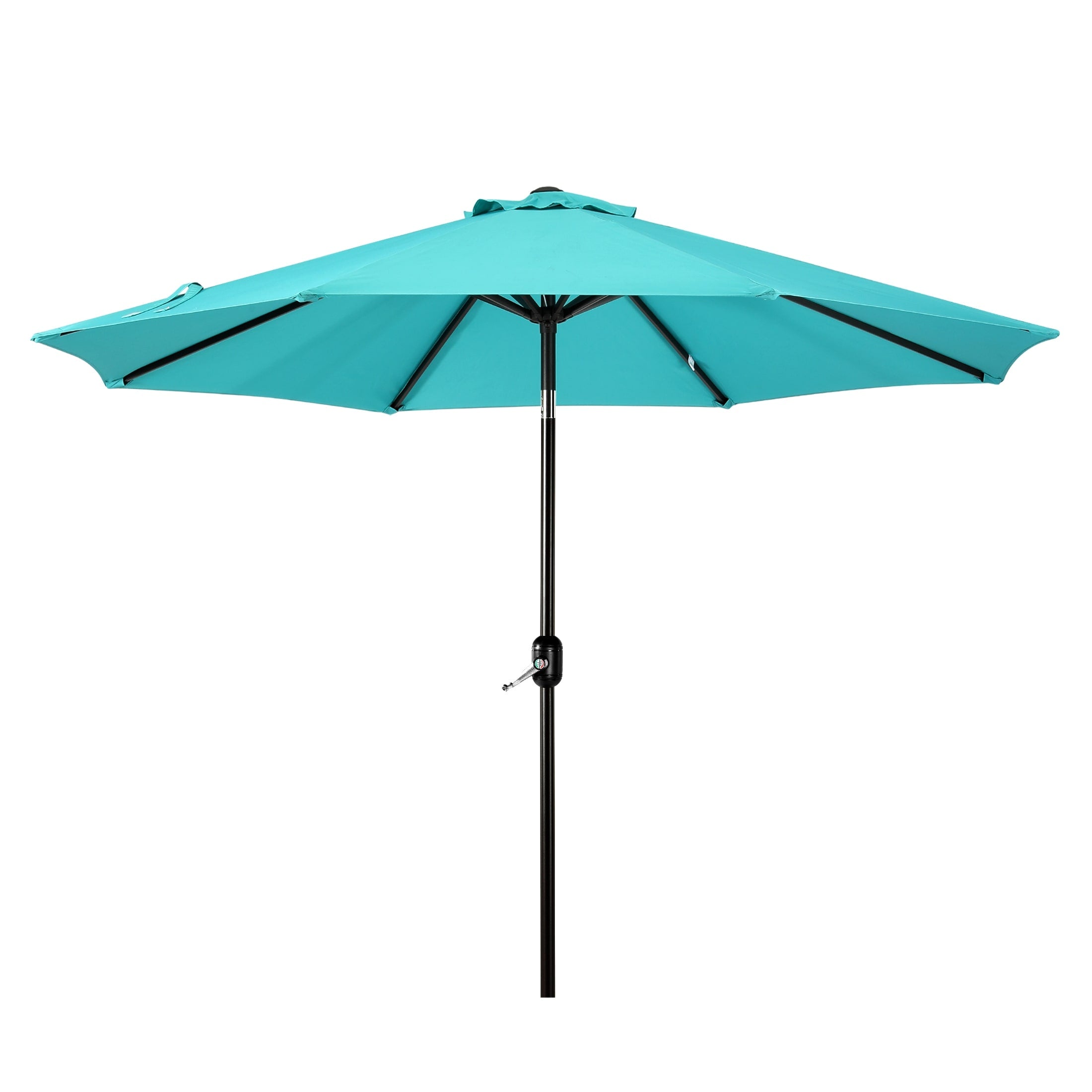 Parasol de marché en acier Holme de 9 pieds avec système d'inclinaison et de manivelle